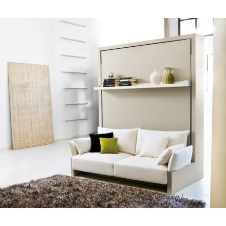 Bedkast Nuovoliola met sofa en boekenplank.